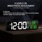 Large Display Alarm Clock for Living Room Office Bedroom Decor LED Electronic Date Temp Display Wall Electric Clocks Automatic Brightness Dimmer Smart Cool Modern Desk Accessories Black